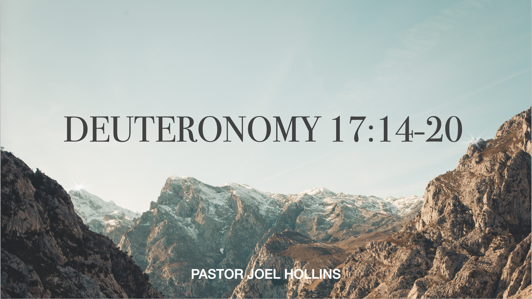 God’s King | Deuteronomy 17:14-20